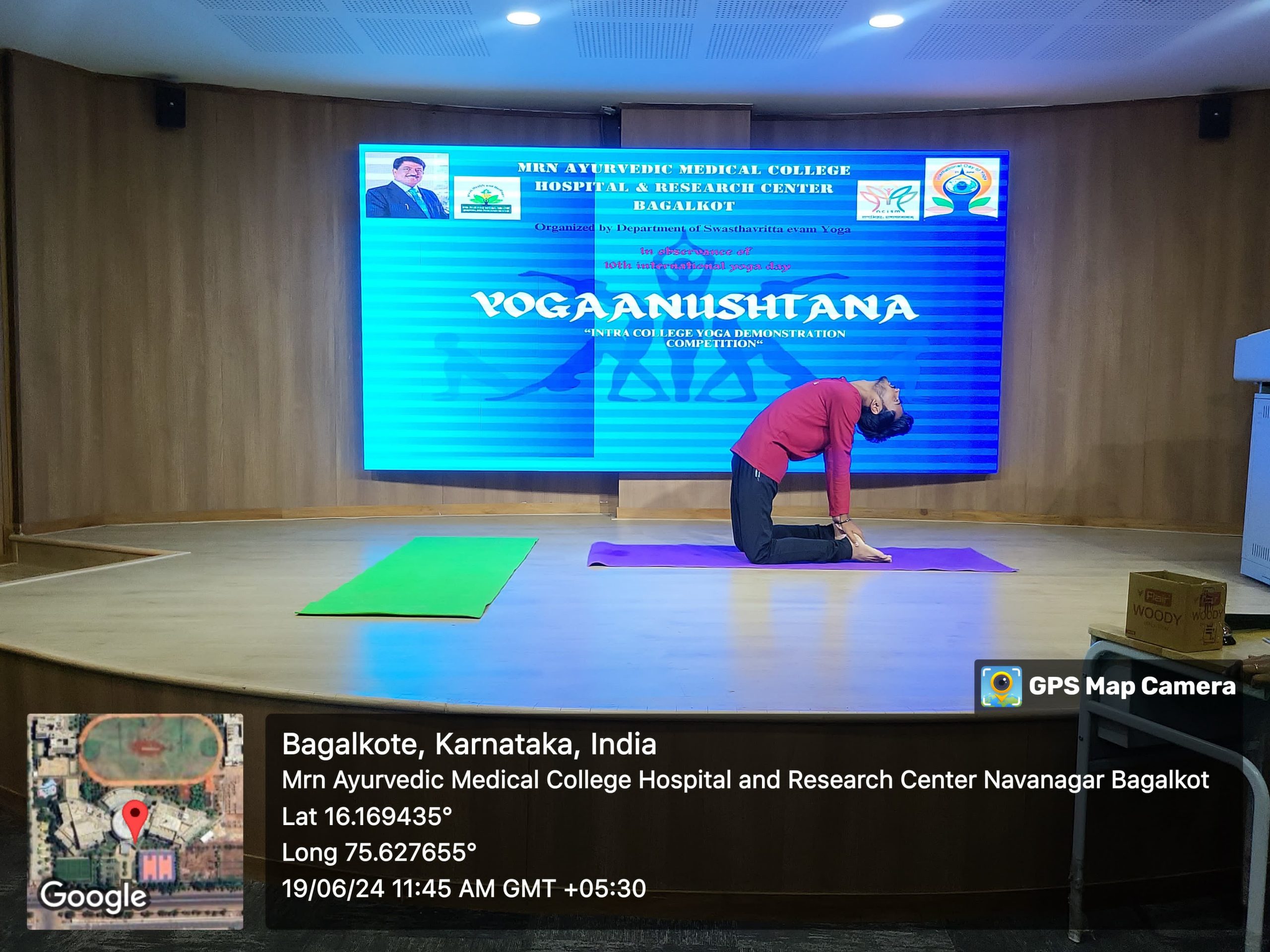 YOGAANUSHTANA-Intra college Yoga Competition held on 19/06/24